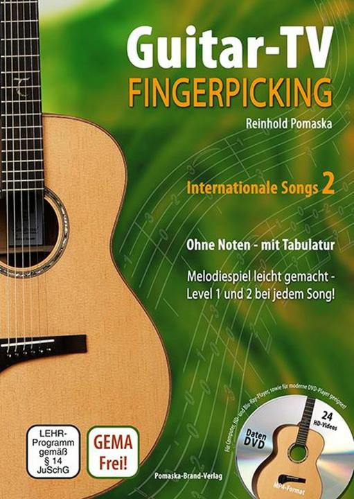 Actual product image Guitar-TV: Fingerpicking - Internationale Songs 2 (mit DVD) (German, English, Reinhold Pomaska, 2014)
