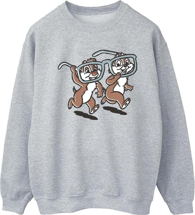 Actual product image Disney Womens/Ladies Chip 'n Dale Glasses Sweatshirt (L)