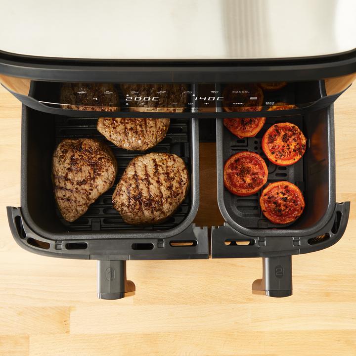 Actual product image Tefal EY9018 Dual Easy Fry Doppelkammer Heissluftfritteuse