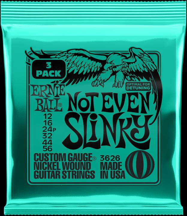 Produktbild Ernie Ball Saitensatz, Slinky Nickel, Not Even 12-56, 3er-Pack (6 x, E-Gitarre, 0.06")