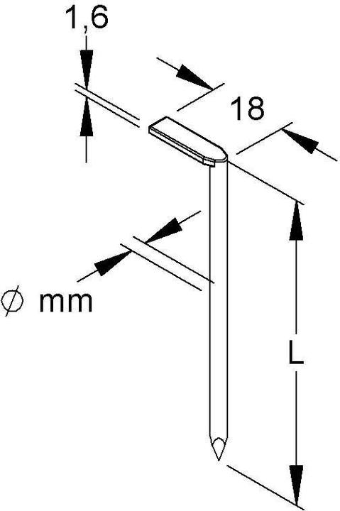 Productafbeelding Kleinhuis KLEINHUI 731/60 Haaknagel, met ronde schacht, schacht- 73160 (60 mm)