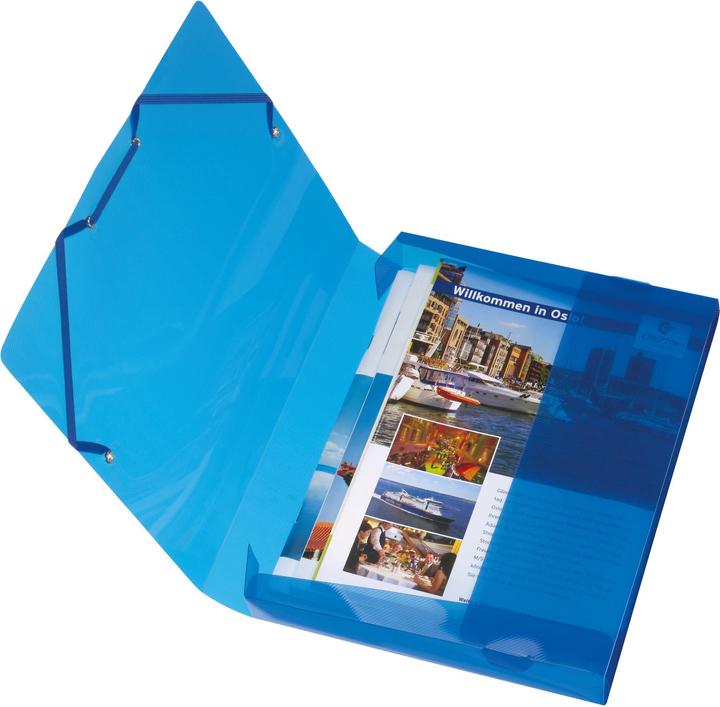 Produktbild Herlitz Heftbox, DIN A4, aus PP, transluzent-blau Rückenbreite: 40 mm, Masse: (B)250 x (T)40 x (H)330 mm (A4, 1 x)