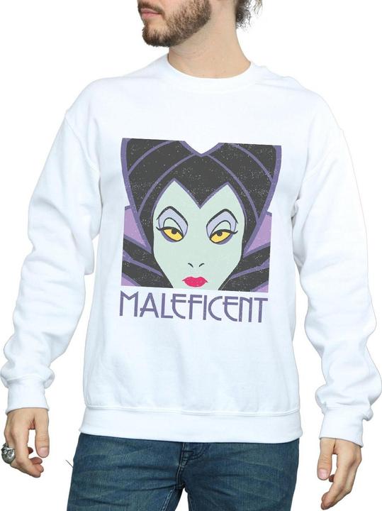 Actual product image Disney Mens Maleficent Cropped Head Sweatshirt (XL)