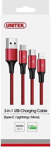 Produktbild Unitek USB-A – USB-C, Lightning, USB Micro B (1.20 m, USB 3.2 Gen 1)