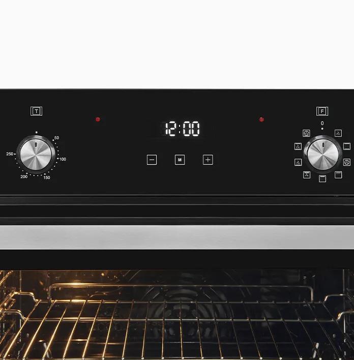 Produktbild Exquisit EBE76-9-H-020 schwarz, Einbaubackofen