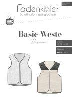 Immagine prodotto Fadenkäfer Papierschnittmuster Basic-Weste Damen