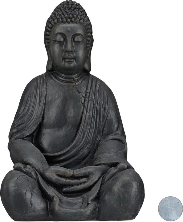 Actual product image Relaxdays Buddha Figurine Ceramic 50 cm