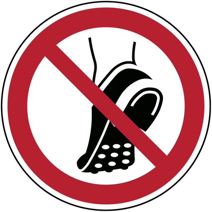 Image du produit Brady Panneau de sécurité ISO - Chaussures à semelles métalliques interdites