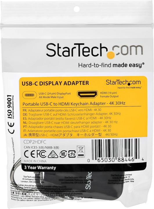 Produktbild StarTech USB Typ-C zu (HDMI, 4.80 cm)