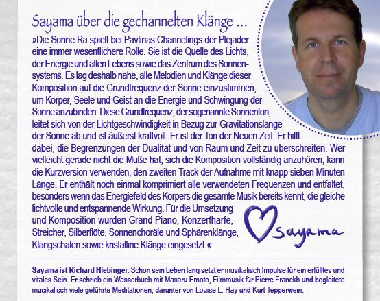 Produktbild Sonnenklang. Lichtheilung durch die Plejader (Pavlina Klemm, Sayama, Deutsch)