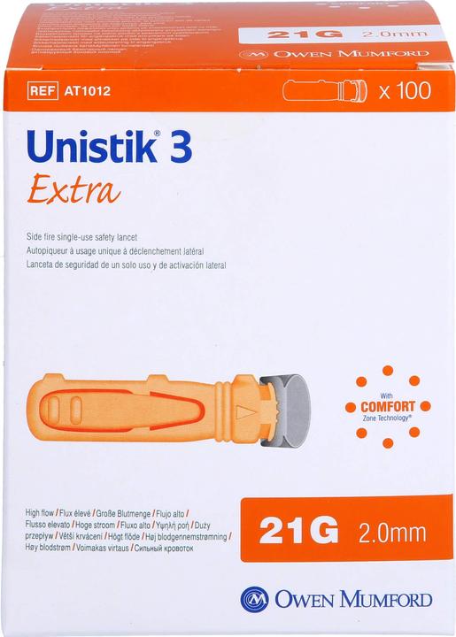 Immagine prodotto Owen Mumford Lancette di sicurezza Extra 21G (2.0mm) (Lancette pungidito)