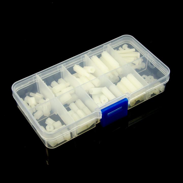 Produktbild Purecrea Sechskant M3 Distanzbolzen Abstandhalter Set Nylon 120 Stück