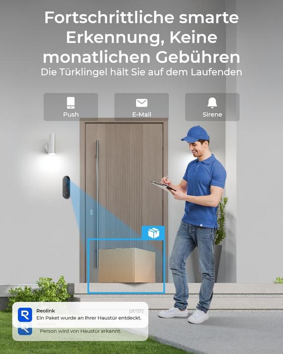 Produktbild Reolink D340B 2K+ WiFi Video Doorbell (WLAN)