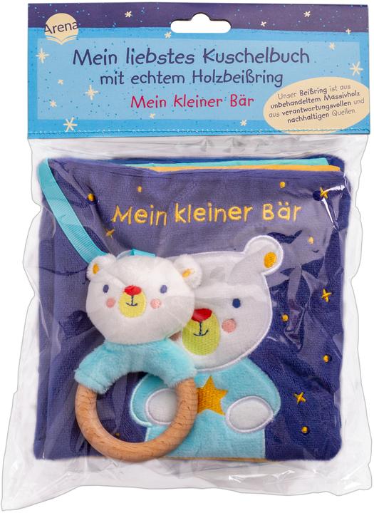 Image du produit Mon livre de câlins préféré avec un véritable anneau de dentition en bois. Mon petit ourson (Allemand)