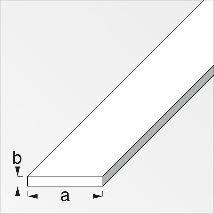 Actual product image Alfer Flat bar PVC 2.5m