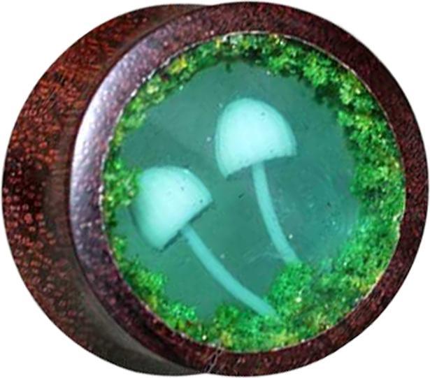 Immagine prodotto Star Piercing Fungo a spina svasata in epossidico da legno di tamarindo (senza ottone, Organico)