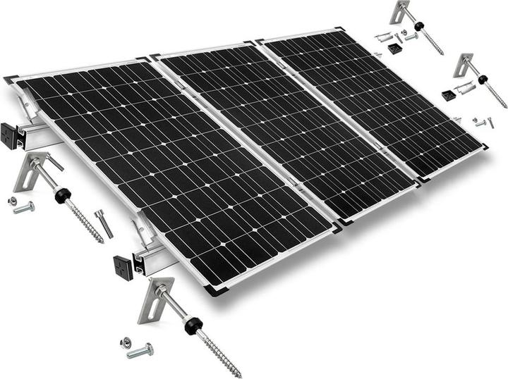 Produktbild Offgridtec Befestigungs-Set für 3 Solarmodule - Wellethernit- und Blechdach für Solarmodule mit 40mm Rahmenh