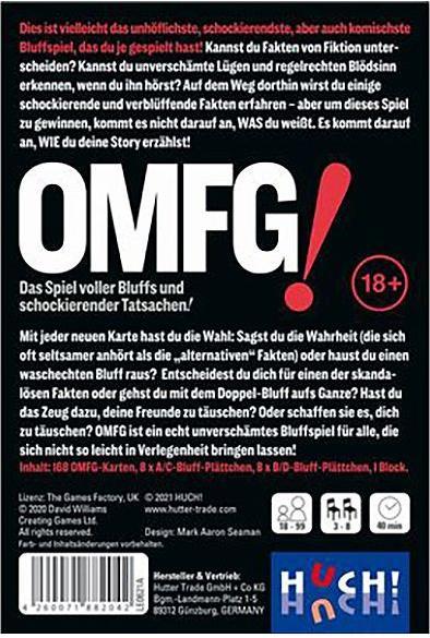 Produktbild 882042 - OMFG - Kartenspiel, für 3-8 Spieler, ab 18 Jahren (DE-Ausgabe) (Deutsch)