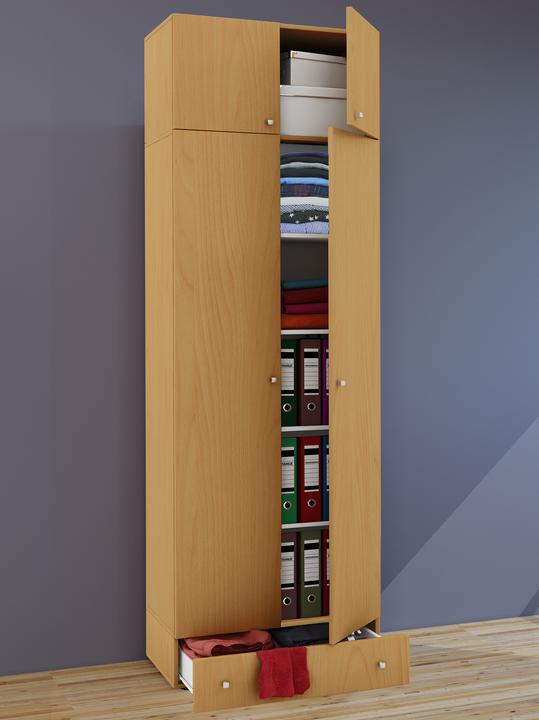 Immagine prodotto VCM Armadio multiuso in legno serie Vandol con ante a battente (238 x 70 x 40 cm)