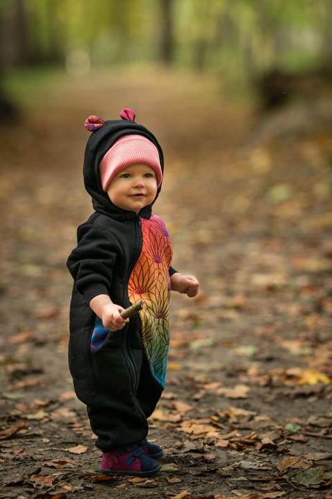Produktbild Lennylamb Bear Romper - Rainbow Lotus (68)