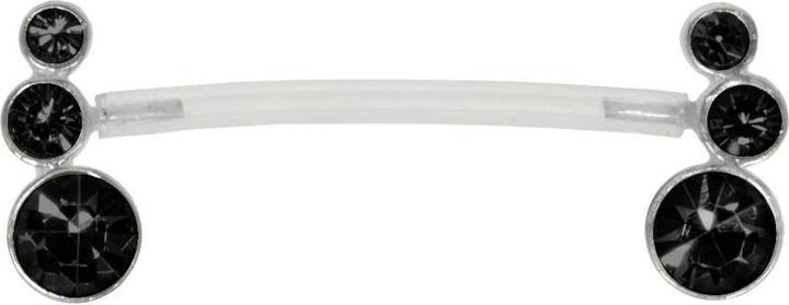 Image du produit Bijouteria Piercing poitrine (Cristallin, Argent 925, Bioplastique)
