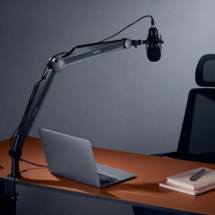 Actual product image Wiltec Microphone arm 80cm articulated arm table mount 3/8" & 5/8" microphones Studio