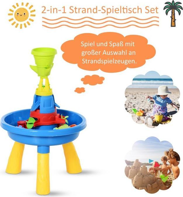 Immagine prodotto Swisshandel24 Tavolo da gioco con sabbia e acqua per bambini Tavolo da gioco per esterni Tavolo da sabbia per