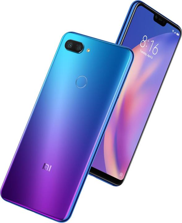 Produktbild Xiaomi Mi 8 Lite (64 GB, Aurora Blue, 6.26", Hybrid Dual SIM, 12 Mpx, 4G)