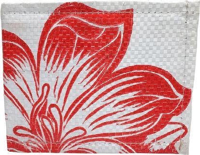 Bekos Upcycling - klassische Geldbörse aus recycelten Reissäcke Blume
