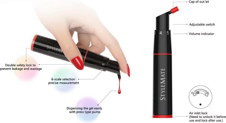 Actual product image Trisa Gel Color Stylemate Red (Nail varnish dryer, Red)