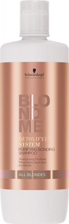 Immagine prodotto Schwarzkopf Professional Blondme - Shampoo purificante di legame del sistema di disintossicazione (1000 ml, Shampoo liquido)