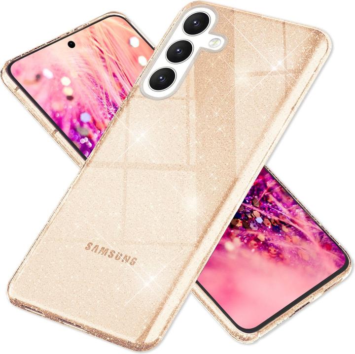 Actual product image Nalia Clear glitter silicone cover (Samsung Galaxy S24+)