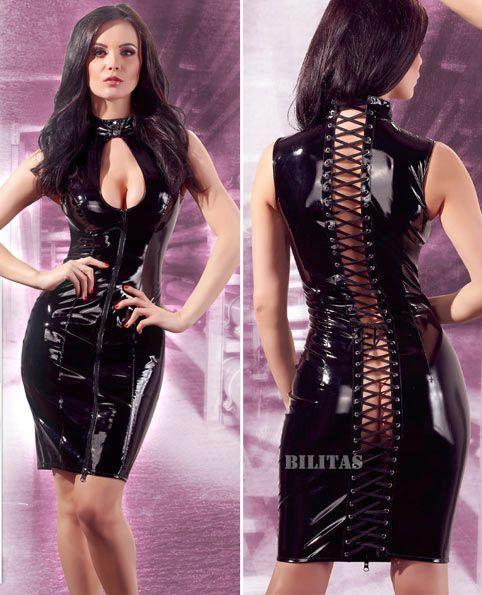 Image du produit Black Level Robe laquée avec lacets (S)