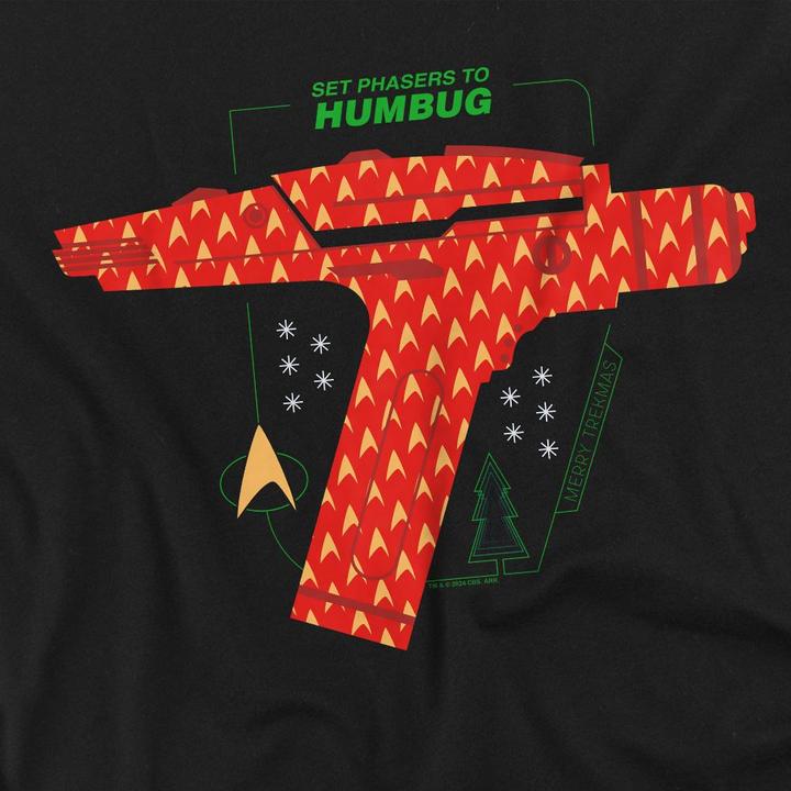Produktbild Star Trek: The Original Series Phaser Set To Humbug TShirt weihnachtliches Design (5XL)