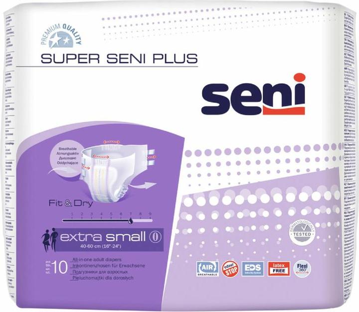 Immagine prodotto Seni Plus Pannolino Pantaloni traspiranti Circonferenza anca 40-60cm 7 Gocce (10 x, Mini)