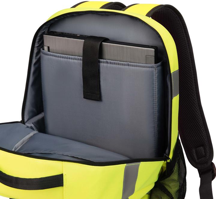Actual product image Dicota Backpack HI-VIS Base 24 litre yellow (24 l)