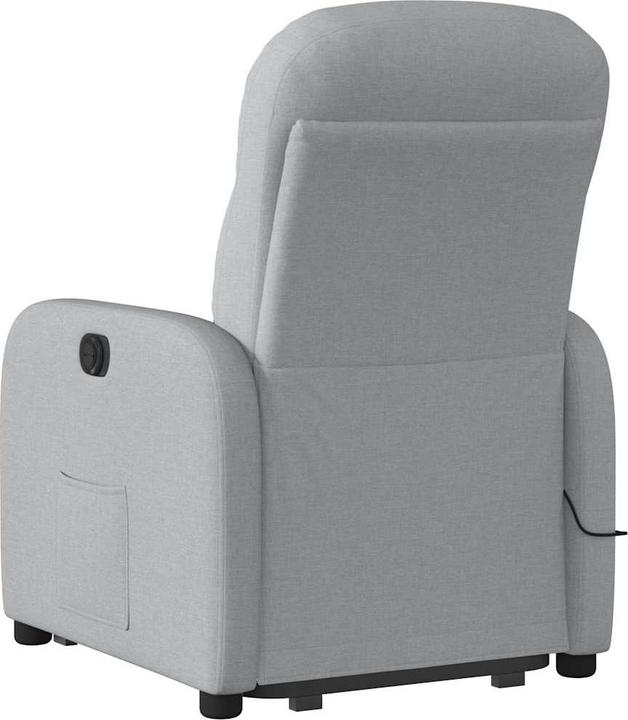 Immagine prodotto VidaXL Poltrona massaggiante elettrica con ausilio per la posizione eretta Tessuto grigio chiaro