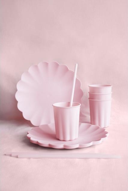 Actual product image Partydeco Disposable tablecloth, 180x120 cm, light pink