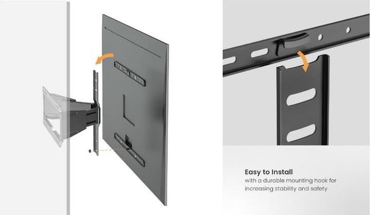 Image du produit equip Support mural 43"-90"/1TFT 50kg 1 articulation inclinaison sw (Mur, 90", 50 kg)
