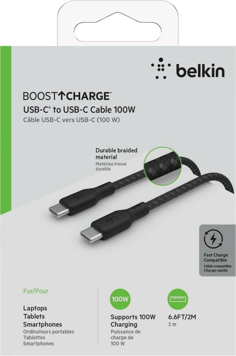 Image du produit Belkin USB type C - USB type C (2 m, USB 2.0)
