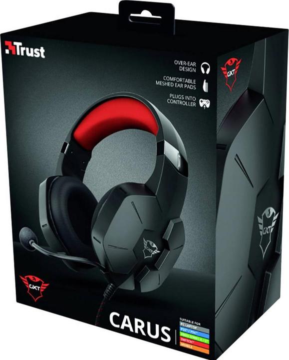 Produktbild Trust Headset GXT 323 Carus Rot/Schwarz (Kabelgebunden)
