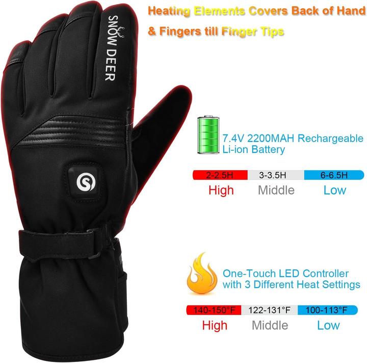 Image du produit Snow Deer Beheizte Handschuhe (3XL)