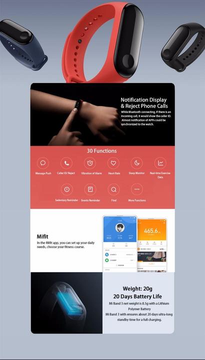 Produktbild Xiaomi Mi Band 3 (17.90 mm)