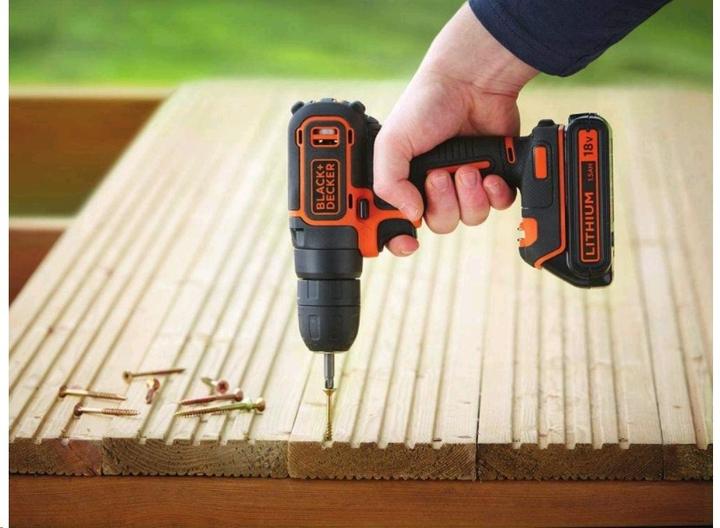 Image du produit Black & Decker Tournevis sans fil BDCDC18KBQW pour perceuse sans fil (Fonctionnement sur batterie)