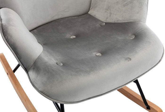 Actual product image CLP Sanka Velvet Rocking Chair, grey