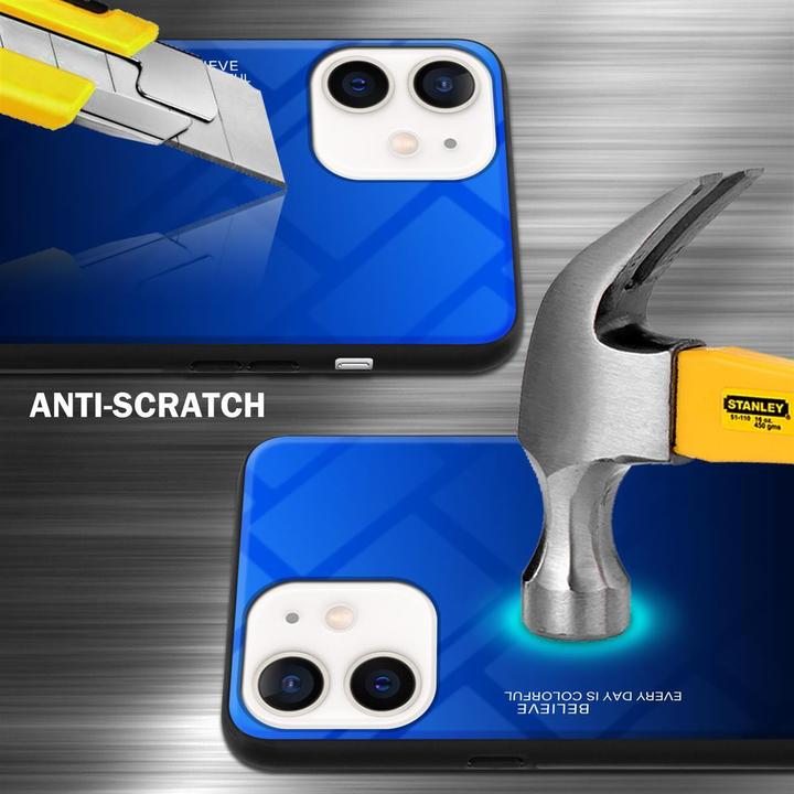 Actual product image Cadorabo TPU 2 colors glass cover (Apple iPhone 12 mini)