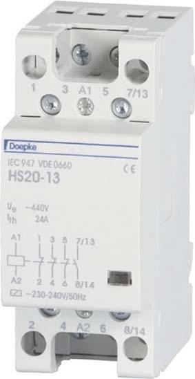 Produktbild Doepke DOEP HS25-31 SchÃ¼tz 25A/230V/50Hz InstallationsschÃ¼tz HS25-3