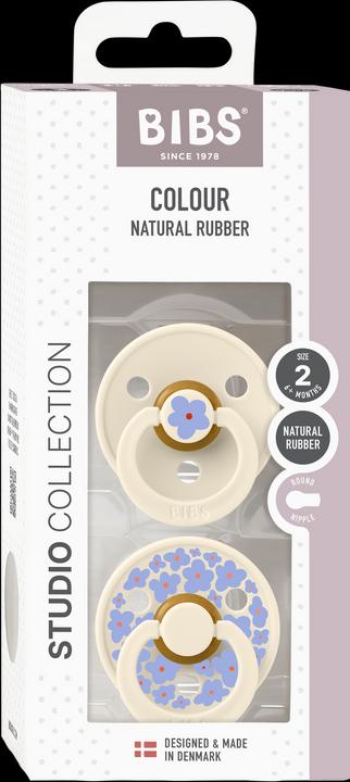 Actual product image Bibs Sucette Studio Colour 2 PACK Latex Round 6-12m Jasmine Ivory Mix (2 x, 6 - 12 M.)