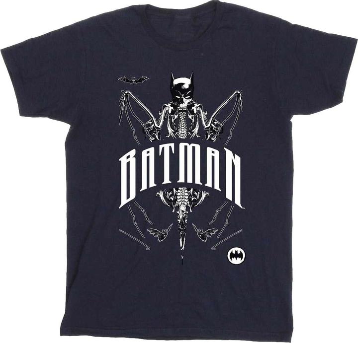 Actual product image Batman Mens Bat Skeleton Cotton T-Shirt (L)