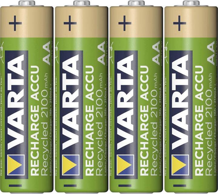 Produktbild Varta Recharge Accu Recycled (4 Stk., AA, 2100 mAh)
